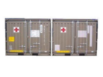 Container10'  per la Protezione Civile e per la Croce Rossa. 