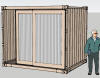 container 10' porta laterale