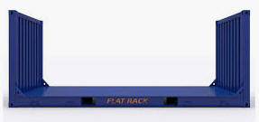 20' Flat rack sponde fisse