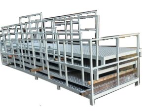 rampe carico per persone con corrimano