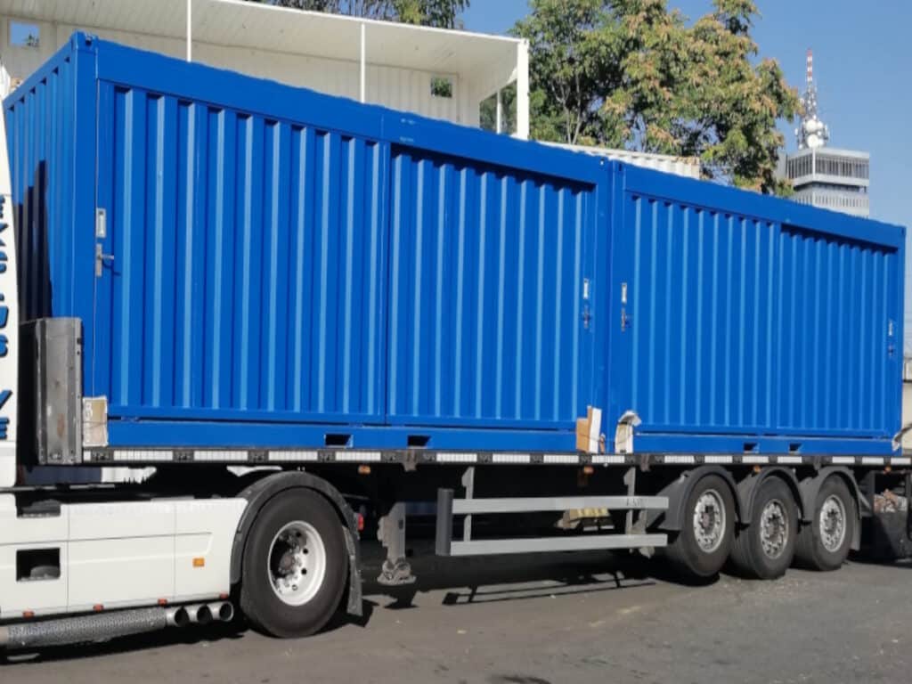 Container open side pannelli grecati scorrevoli